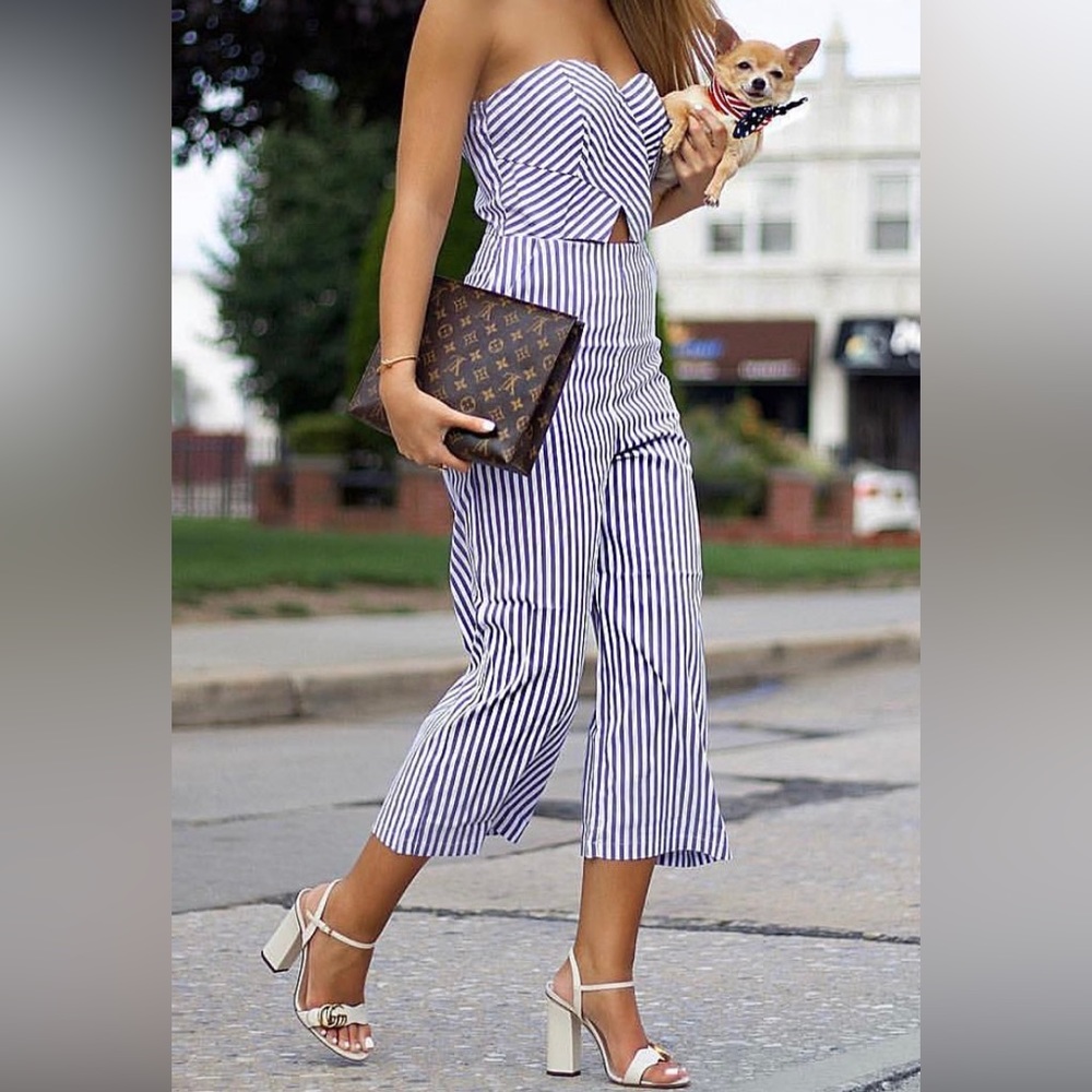 Striped jumpsuit